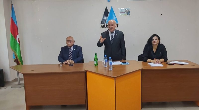 Müsavat Partiyası Məclisinin sessiyası keçirilib